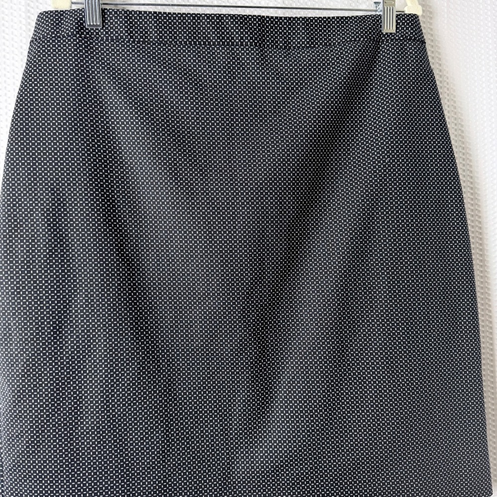 Liz Claiborne Pencil Skirt Cotton Spandex‎ Women 18 Black White Geometric Career